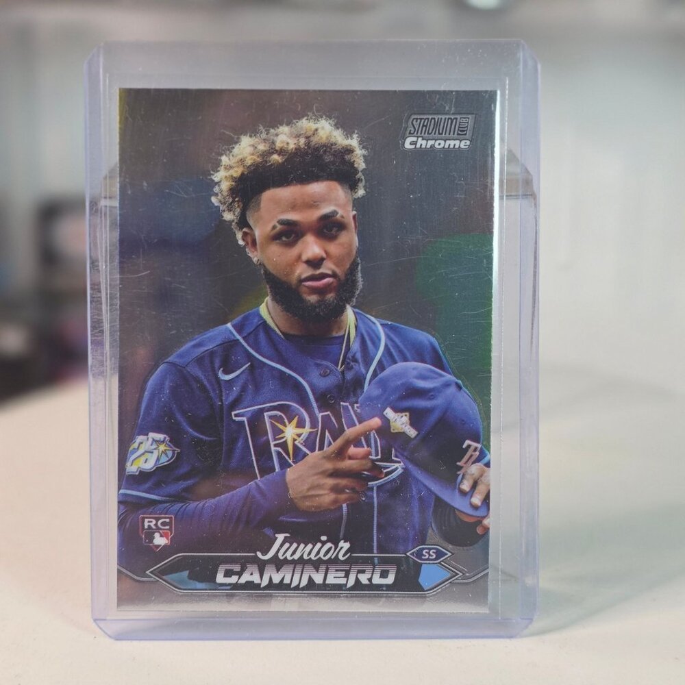 2024 Topps Stadium Club Chrome Junior Caminero RC Rays #223